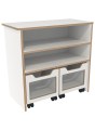 Opbergkast met 2 rolbakken B82xD44xH80cm Wit Tangara Groothandel voor kinderrdagverblijf inrichting2